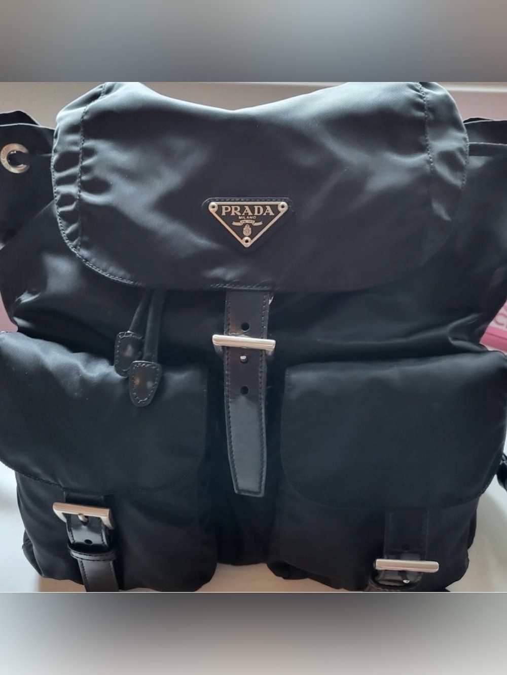 Prada Black Nylon Backpack - Small